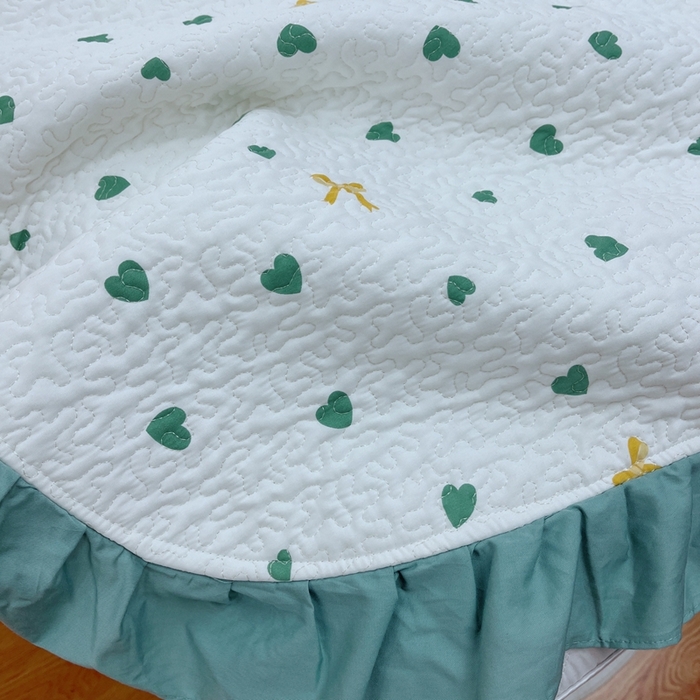 91家纺网 家纺一手货源 找家纺 暖居 2024新款夏季凉感云小棉森氧棉50棉50天丝床盖三件套 蝴蝶结兰