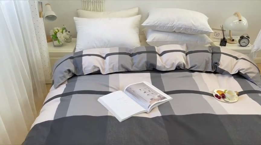 91家纺网 家纺一手货源 找家纺 港岛妹妹 2024新款芦荟棉印花单被套 格里斯