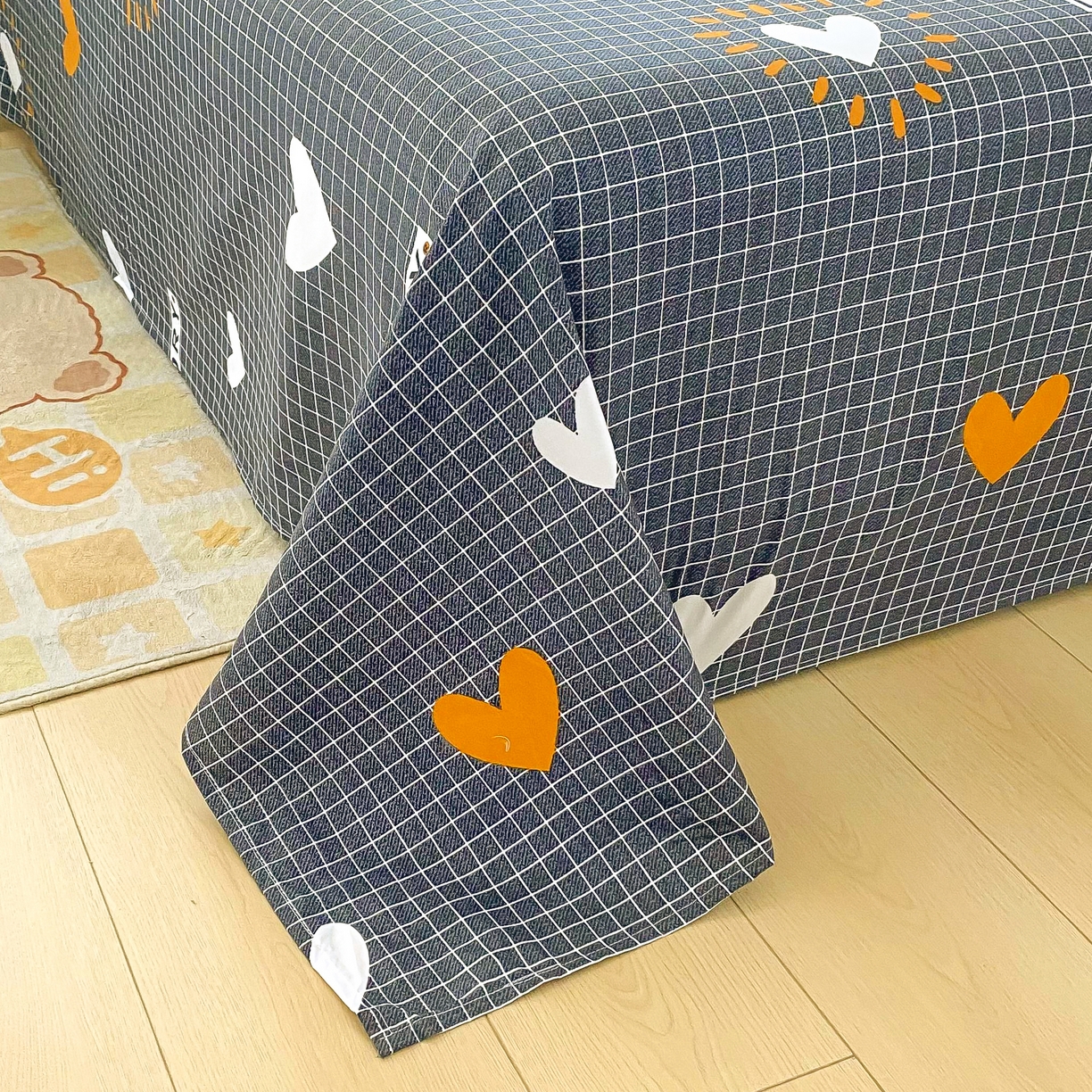 91家纺网 家纺一手货源 找家纺 梵巢家纺 2025新款加厚芦荟棉床单磨毛化纤床单心心念念