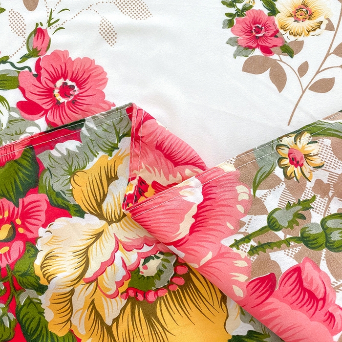 91家纺网 家纺一手货源 找家纺 梵巢家纺 芦荟棉三四件套，床单，被套，枕套化纤四件套花初梦