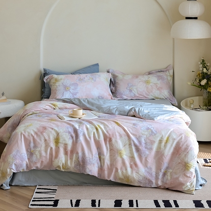 91家纺网 家纺一手货源 找家纺 （总）左右家纺 2024新款全棉生态云棉活性印花四件套