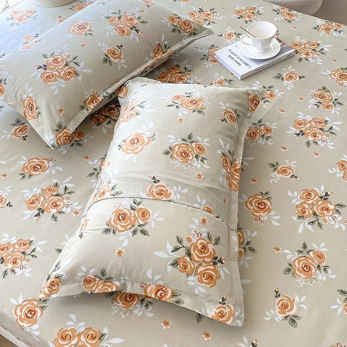 91家纺网 家纺一手货源 找家纺 梵巢家纺 芦荟棉床笠，外贸跨境单床笠磨毛床笠印花床笠爱在花开