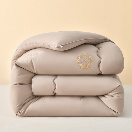 瑶瑶家居 2024年新款母婴级大豆纤维双拼被 米咖