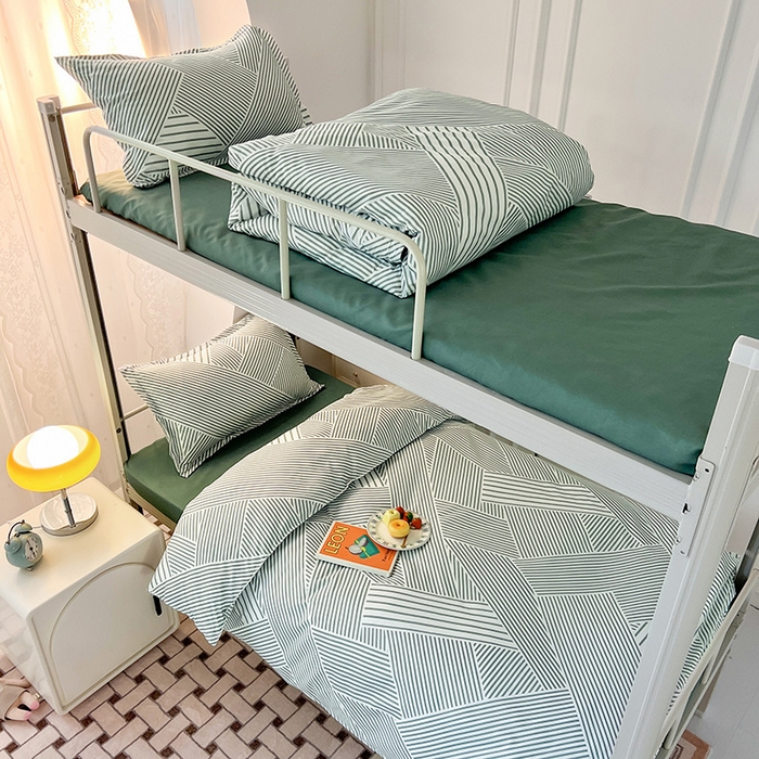 91家纺网 家纺一手货源 找家纺 港岛妹妹 2024新款芦荟棉印花四件套四件套学生床宿舍图 律动