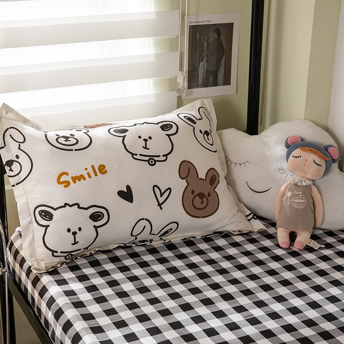 91家纺网 家纺一手货源 找家纺 港岛妹妹 2024新款芦荟棉印花四件套四件套学生床宿舍图 游乐园