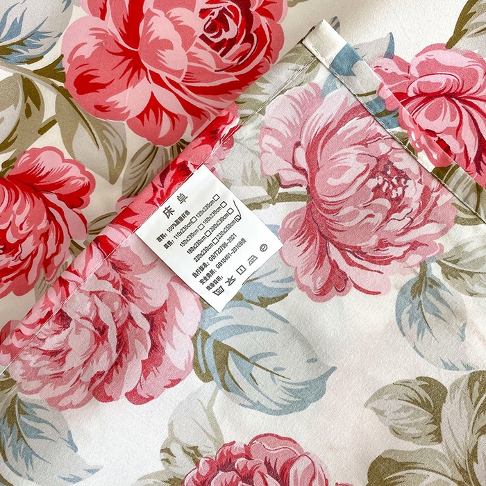 91家纺网 家纺一手货源 找家纺 梵巢家纺 芦荟棉三四件套，床单，被套，枕套化纤四件套恋恋花语