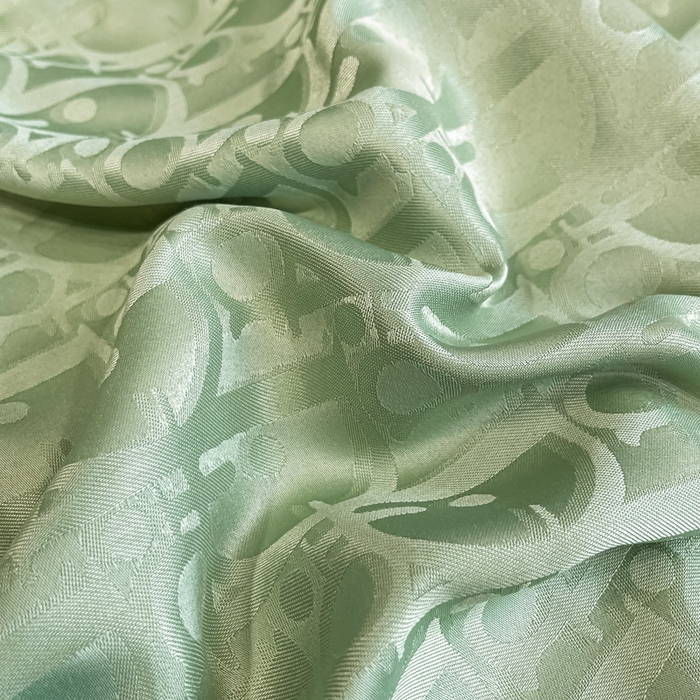 91家纺网 家纺一手货源 找家纺 宅家居 2024新款轻奢高精密贡缎提花臻品真丝四件套 迪奥-绿色
