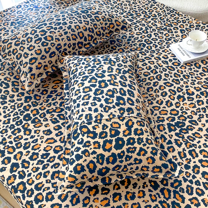 91家纺网 家纺一手货源 找家纺 梵巢家纺 芦荟棉床笠，外贸跨境单床笠磨毛床笠印花床笠豹纹