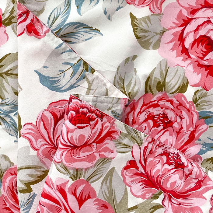 91家纺网 家纺一手货源 找家纺 梵巢家纺 芦荟棉三四件套，床单，被套，枕套化纤四件套恋恋花语