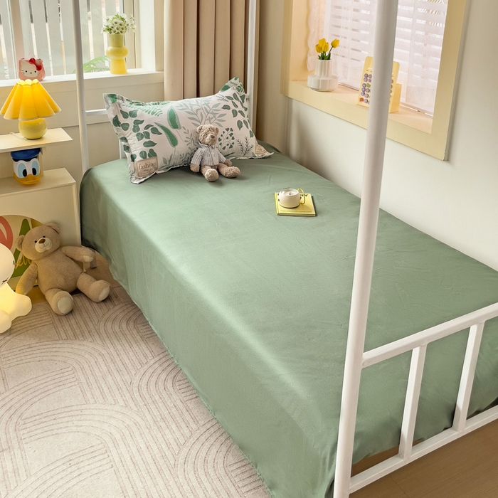 91家纺网 家纺一手货源 找家纺 港岛妹妹 2024新款芦荟棉印花四件套四件套学生床宿舍图 依叶