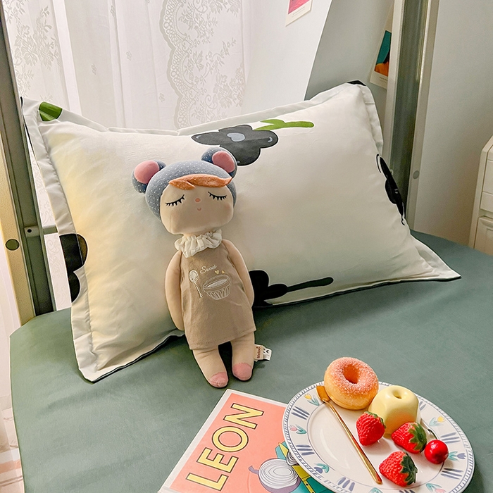 91家纺网 家纺一手货源 找家纺 港岛妹妹 2024新款芦荟棉印花四件套四件套学生床宿舍图 轻颜