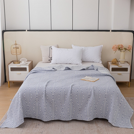 91家纺网 家纺一手货源 找家纺 （总）卡奥家纺 2025新款水洗全棉四层纱盖毯毛巾被夏凉被 