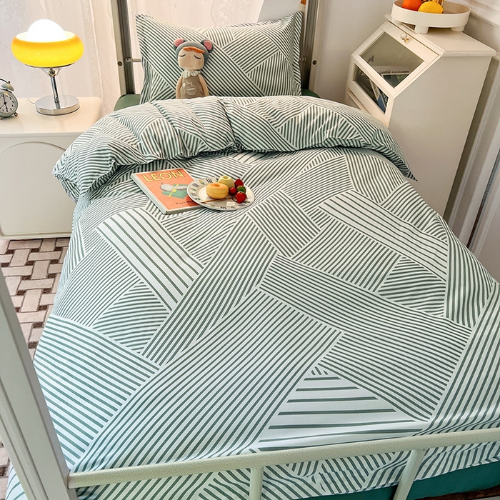 91家纺网 家纺一手货源 找家纺 港岛妹妹 2024新款芦荟棉印花四件套四件套学生床宿舍图 律动