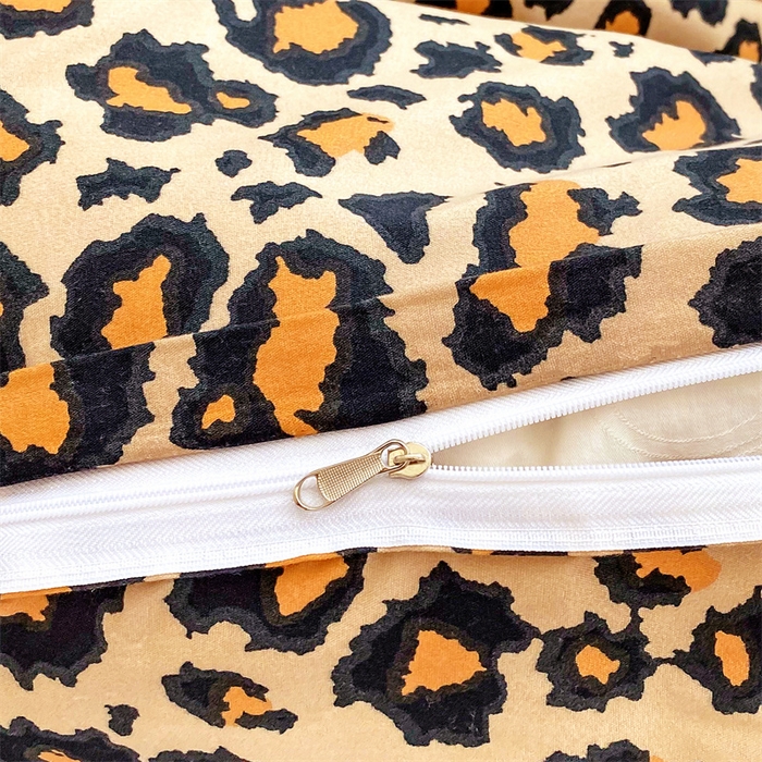 91家纺网 家纺一手货源 找家纺 梵巢家纺 芦荟棉三四件套，床单，被套，枕套化纤四件套豹纹