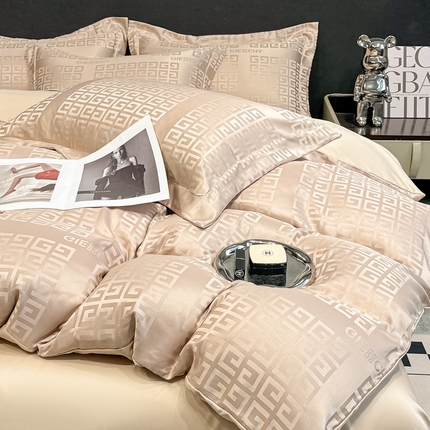 91家纺网 家纺一手货源 找家纺 (总) 宅家居 2024新款轻奢高精密贡缎提花臻品真丝四件套