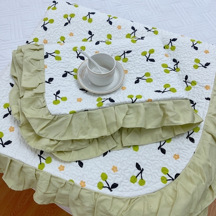 91家纺网 家纺一手货源 找家纺 暖居 2024新款夏季凉感云小棉森氧棉50棉50天丝床盖三件套 田园