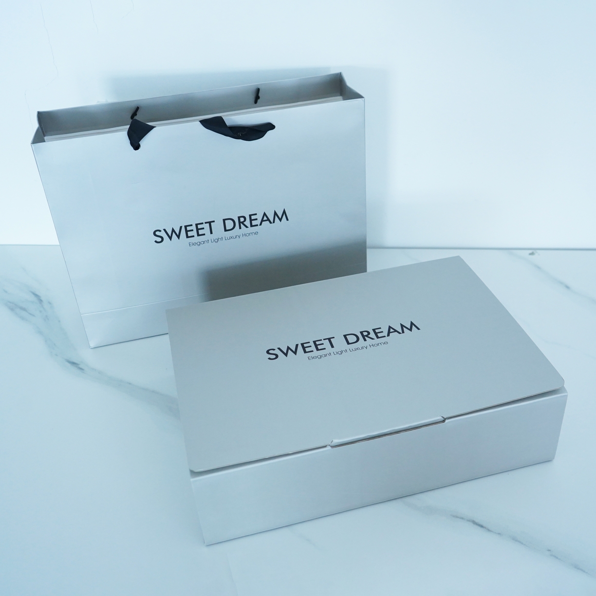 91家纺网 家纺一手货源 找家纺 正大包装 SWEET DREAM 礼盒+手提袋 现货新包装