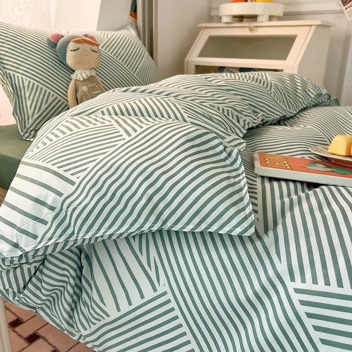 91家纺网 家纺一手货源 找家纺 港岛妹妹 2024新款芦荟棉印花四件套四件套学生床宿舍图 律动