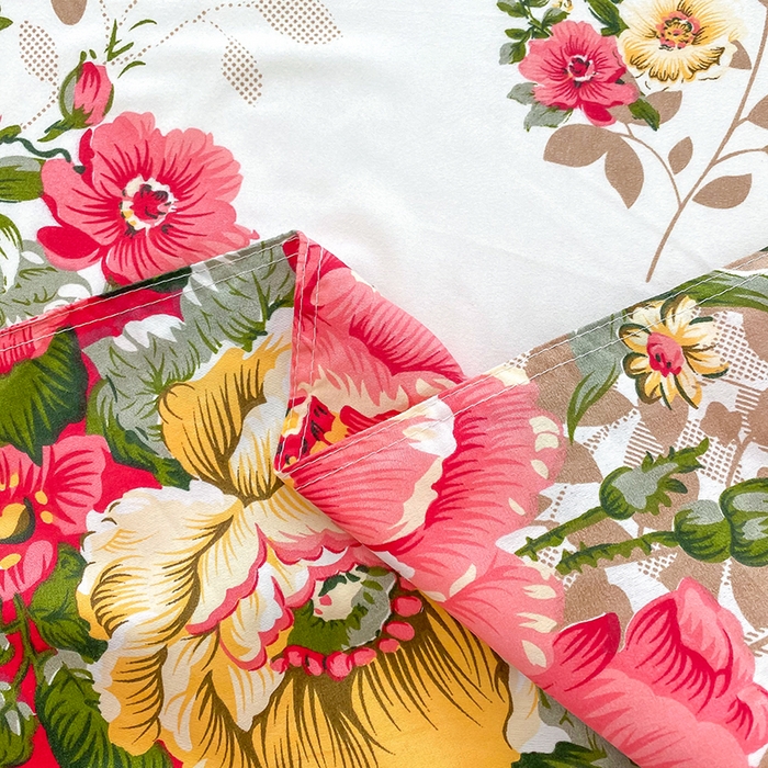 91家纺网 家纺一手货源 找家纺 梵巢家纺 2025新款加厚芦荟棉床单磨毛化纤床单花初梦