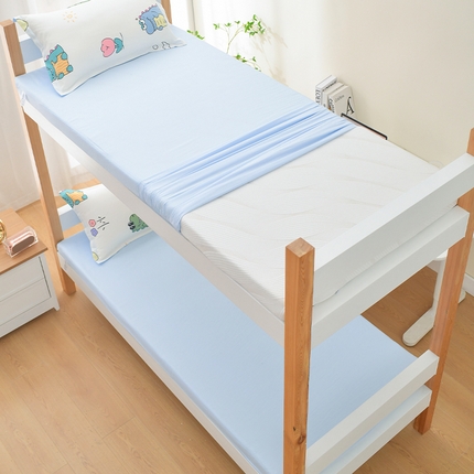 91家纺网 家纺一手货源 找家纺 美真家纺2024大学生床垫套全棉床垫套宝宝绒床垫套宿舍床垫套纯棉床垫套子 天蓝色