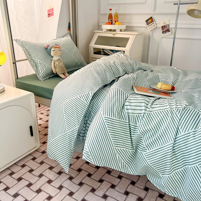 91家纺网 家纺一手货源 找家纺 港岛妹妹 2024新款芦荟棉印花四件套四件套学生床宿舍图 律动