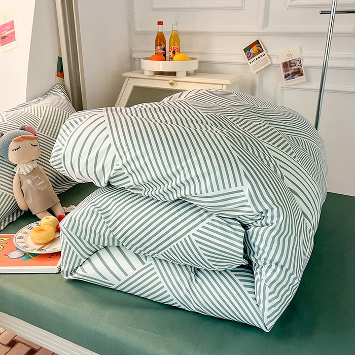 91家纺网 家纺一手货源 找家纺 港岛妹妹 2024新款芦荟棉印花四件套四件套学生床宿舍图 律动