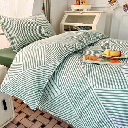 港岛妹妹 2024新款芦荟棉印花四件套四件套学生床宿舍图 律动