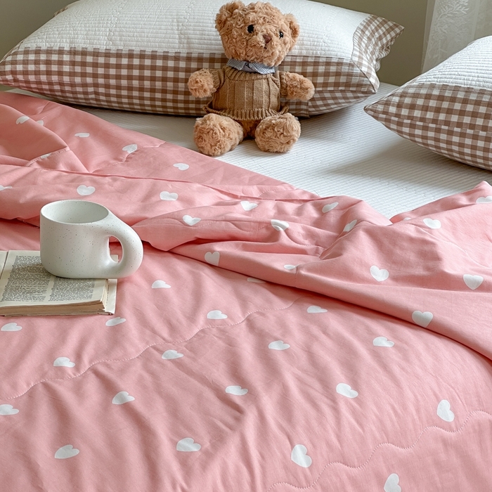 91家纺网 家纺一手货源 找家纺 （总）洋铭区（原狠狠爱） 2024新款贝壳边全棉印花夏被