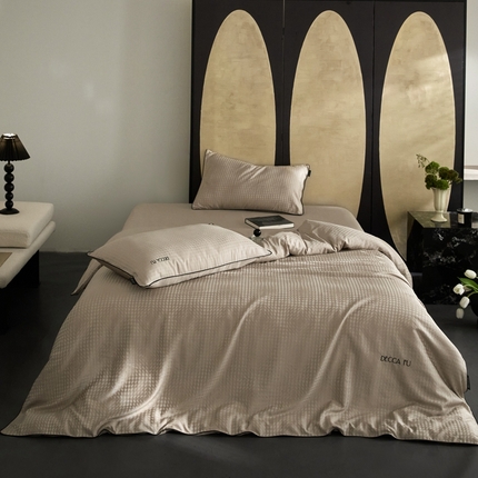 91家纺网 家纺一手货源 找家纺 （总）安莱生活 2024新款60S天丝棉提花四件套三系列（银丝款）--天丝棉铂金简奢款