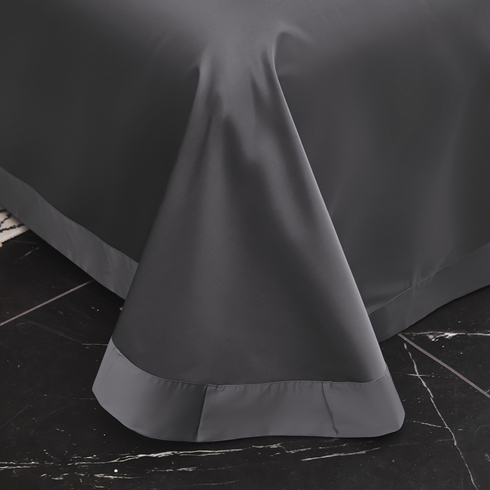 91家纺网 家纺一手货源 找家纺 优姿家纺 2024新款160支长绒棉高端大版四件套 名门时光灰绿