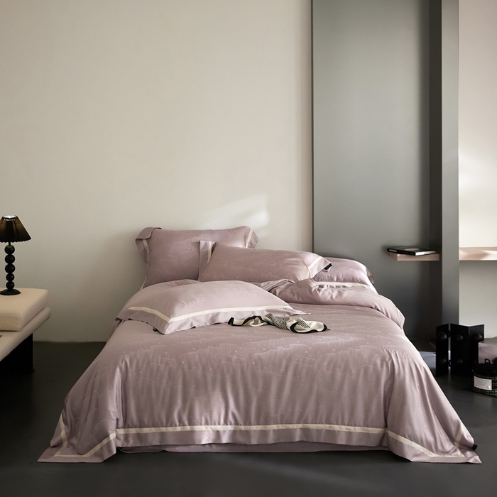 91家纺网 家纺一手货源 找家纺 （总）安莱生活 2024新款60S天丝棉提花四件套三系列（银丝款）--天丝棉铂金星晴系列