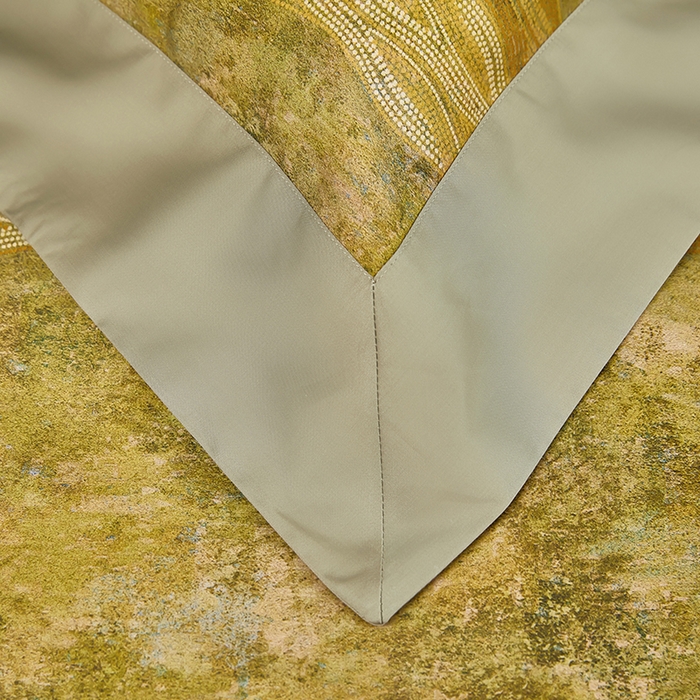 91家纺网 家纺一手货源 找家纺 优姿家纺 2024新款160支长绒棉高端大版四件套 水墨兰亭-绿