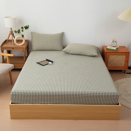 91家纺网 家纺一手货源 找家纺 （总）鑫棉坊 2024新款全棉色织水洗棉床笠