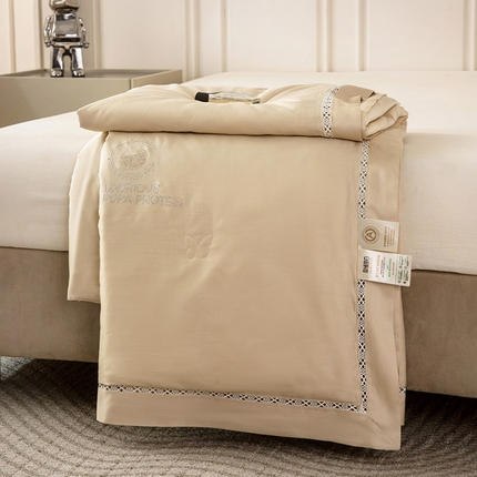 91家纺网 家纺一手货源 找家纺 （总）被靠被 2024新款莫代尔蚕蛹蛋白夏被空调被-悠闲时光