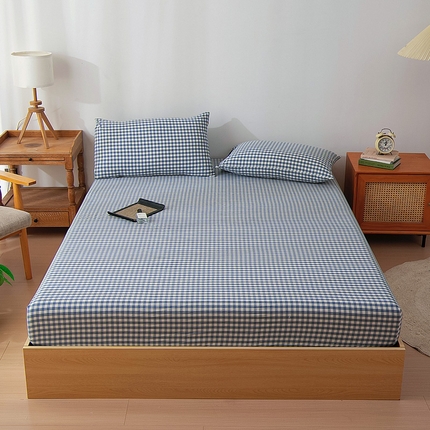 91家纺网 家纺一手货源 找家纺 （总）鑫棉坊 2024新款全棉色织水洗棉床笠