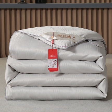 91家纺网 家纺一手货源 找家纺 （总）前程家纺 2025新款全棉120S提花锻条被子冬被春秋被夏被子母被双胎被二合一