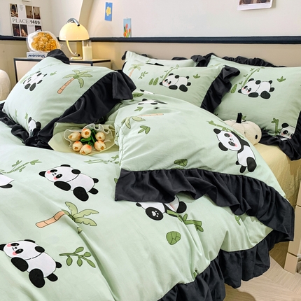 91家纺网 家纺一手货源 找家纺 （总）卡斯诺 2025新款水洗棉花边款四件套（文件下载包包含买家秀）