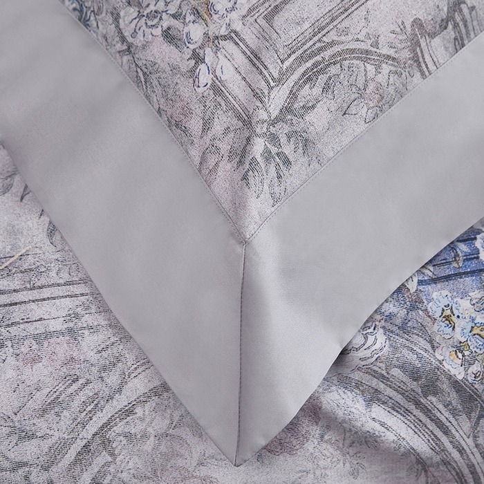 91家纺网 家纺一手货源 找家纺 优姿家纺 2024新款160支长绒棉高端大版四件套 玉如意-深灰