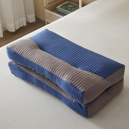 91家纺网 家纺一手货源 找家纺 乐可 2024新款砂洗三维立体荞麦枕 S5蓝