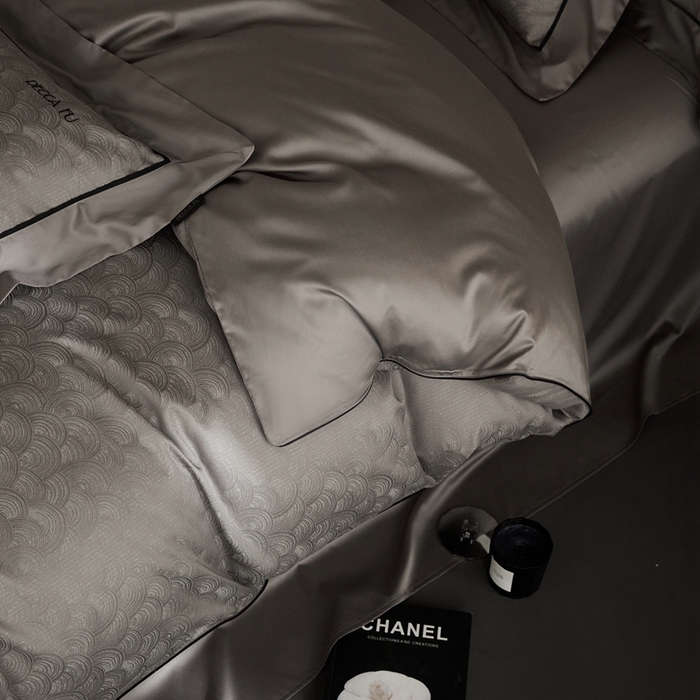 91家纺网 家纺一手货源 找家纺 （总）安莱生活 2024新款60S天丝棉提花四件套三系列（银丝款）--天丝棉铂金商务款