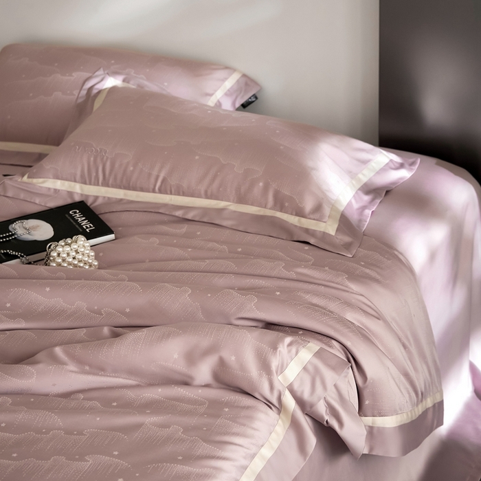 91家纺网 家纺一手货源 找家纺 （总）安莱生活 2024新款60S天丝棉提花四件套三系列（银丝款）--天丝棉铂金星晴系列