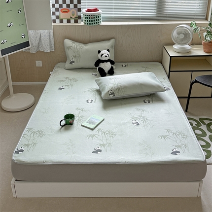 91家纺网 家纺一手货源 找家纺 （总）柚子YOUTH 2024新款中国风高端养生900D竹子熊猫冰丝凉席