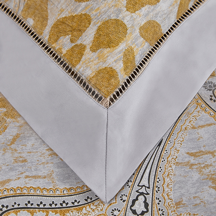 91家纺网 家纺一手货源 找家纺 优姿家纺 2024新款160支长绒棉高端大版四件套 玉如意-黄