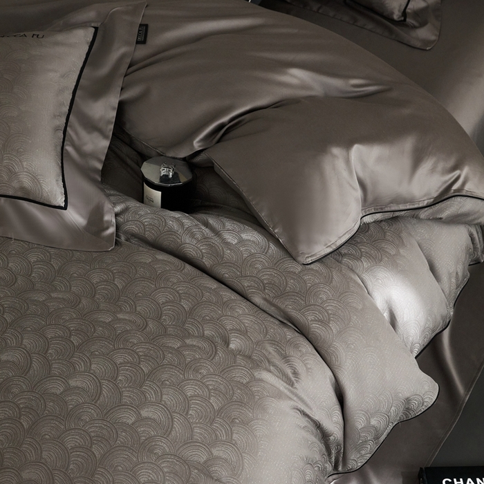 91家纺网 家纺一手货源 找家纺 （总）安莱生活 2024新款60S天丝棉提花四件套三系列（银丝款）--天丝棉铂金商务款