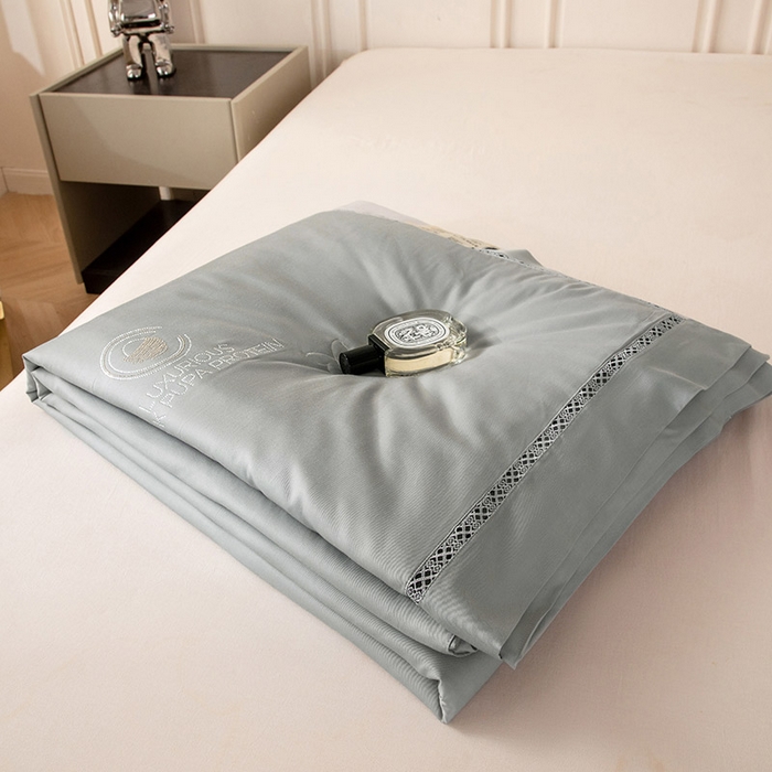 91家纺网 家纺一手货源 找家纺 被靠被 2024新款莫代尔蚕蛹蛋白夏被空调被-悠闲时光 悠闲时光-灰