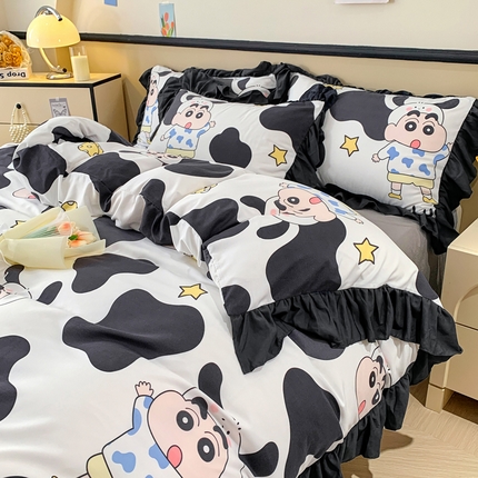 91家纺网 家纺一手货源 找家纺 （总）卡斯诺 2025新款水洗棉花边款四件套（文件下载包包含买家秀）