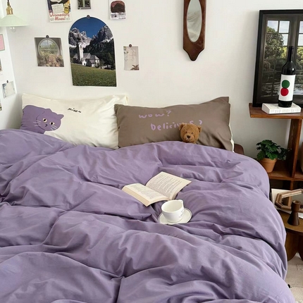 91家纺网 家纺一手货源 找家纺 （总）艾沁 2024新款博主风全棉加密水洗棉四件套