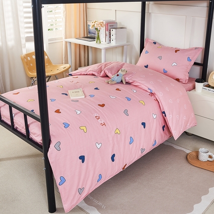 91家纺网 家纺一手货源 找家纺 （总）锦润家纺 2025新款学生季13372床笠床垫套印花全棉学生三件套多件套大礼包