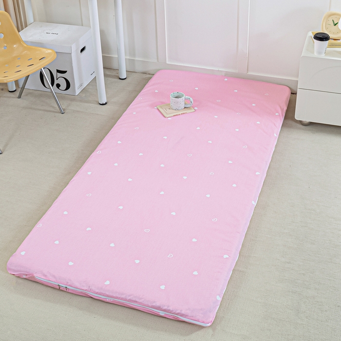 91家纺网 家纺一手货源 找家纺 锦润家纺 2024新款13372床笠床垫套全棉印花三件套玲珑花镜-粉