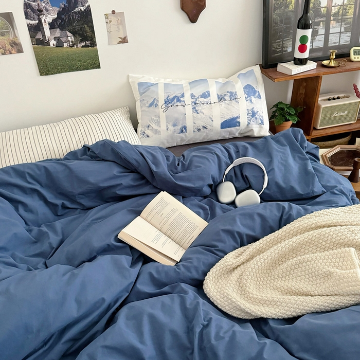 91家纺网 家纺一手货源 找家纺 （总）艾沁 2024新款博主风全棉加密水洗棉四件套